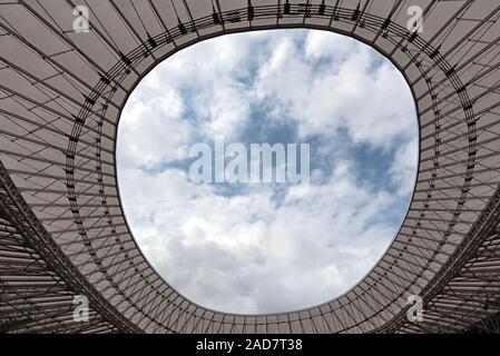 Blick vom Dach des San Mames, Fußball-Stadion, Heimat des Athletic Club Bilbao, Baskenland, Stockfoto