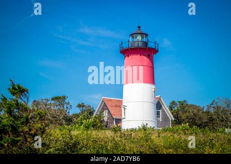 Die Nauset Beach Licht in Cape Cod National Seashore, Massachusetts Stockfoto