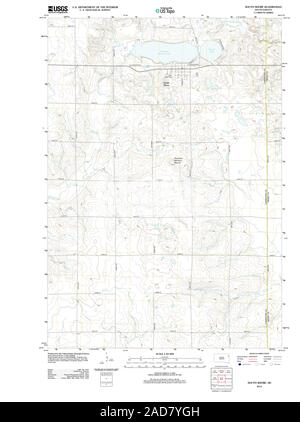 USGS TOPO Karte South Dakota SD South Shore 20120607 TM Wiederherstellung Stockfoto