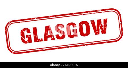 Glasgow Stempel. Glasgow rot Grunge isoliert anmelden Stock Vektor