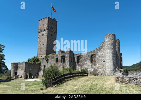 Die Burgruine Königstein Taunus, Innenansicht, Hessen, Deutschland Stockfoto