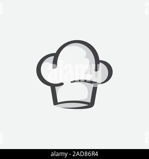 Hut für Koch Küchen, Chef hat Symbol Vektor, Chef cap Design Stock Vektor