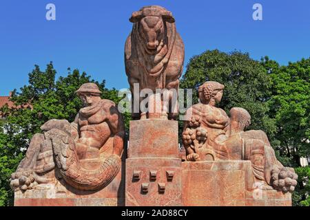 Berlin, Stierbrunnen Stockfoto