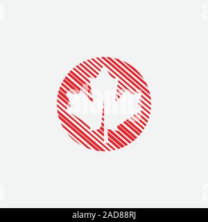 Maple Leaf logo Vorlage Vektor icon Abbildung, Maple Leaf Vektor-illustration, Kanadische vektor Symbol, Red Maple Leaf, Kanada Symbol, Rot kanadische Maple Leaf Stock Vektor