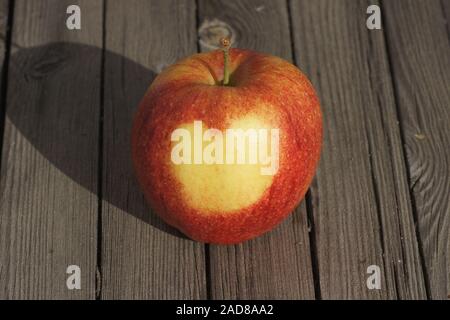 Malus Domestica Jonagored, Apple, Herz auf der Haut Stockfoto