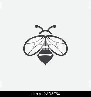 Bee Symbol logo Design inspiraiton, einzigartiges geometrisches Bee Symbol Logo Vektor Design Illustration, honey bee Vektor icon Stock Vektor