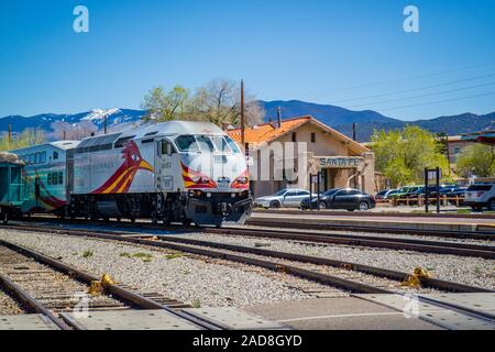 Eine Eisenbahn transit system in Santa Fe, New Mexico Stockfoto