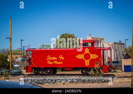 Eine Eisenbahn transit system in Santa Fe, New Mexico Stockfoto