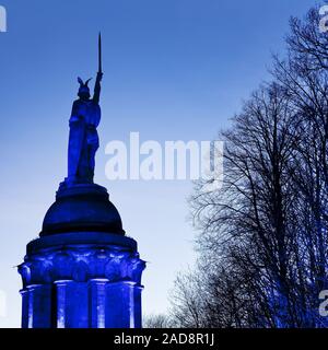 Beleuchtete Hermannsdenkmal, event Hermann Lichter, Detmold, Deutschland, Europa Stockfoto