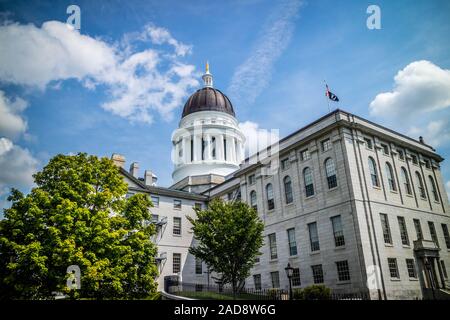 Das Zentrum der Verwaltung in Augusta State Capital, Maine Stockfoto