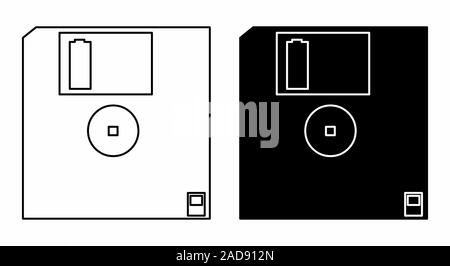 Hard Diskette Symbole Stock Vektor