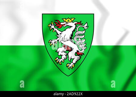 3D-Markierung von Graz (Steiermark), Österreich. 3D-Darstellung. Stockfoto