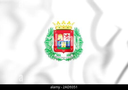 3D-Markierung von Las Palmas de Gran Canaria, Spanien. 3D-Darstellung. Stockfoto