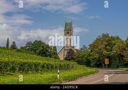 Katholische Stadtpfarrkirche Mariä Heimsuchung, Meersburg am Bodensee Stockfoto