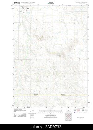 USGS TOPO Karte South Dakota SD Holz Süd 20120621 TM Wiederherstellung Stockfoto