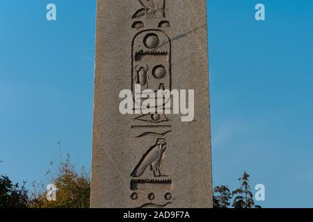 Istanbul, Türkei. November 18, 2019. Obelisk von Theodosius (Dikilitas). Das Hippodrom von Konstantinopel (At Meydanı oder Sultanahmet Meydanı) Stockfoto