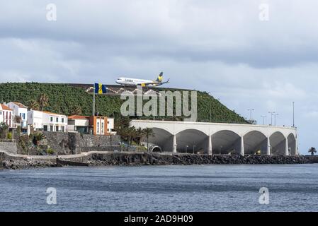 Landeplatz, Flughafen, Santa Cruz, Madeira, Portugal, Europa Stockfoto