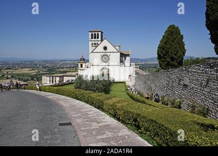 Basilika San Francesco, Assisi, Italien, Europa Stockfoto
