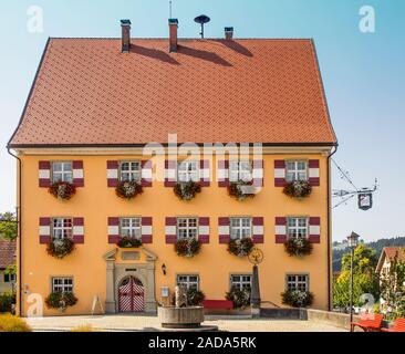 Rathaus, Weiler ich. Allgäu, Weiler-Simmerberg Stockfoto