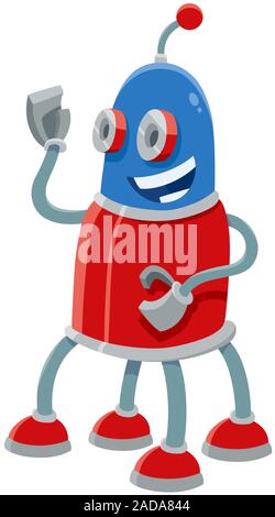 Roboter Cartoon Funny fantasy Charakter Stockfoto