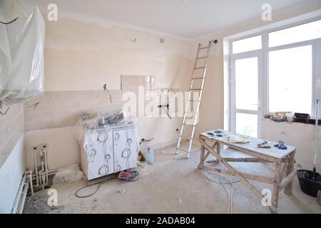 Reparatur im Raum. Element des Designs. Stockfoto