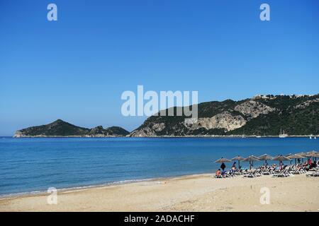 Die Bucht von Agios Georgios Pagon, Korfu, Griechenland Stockfoto