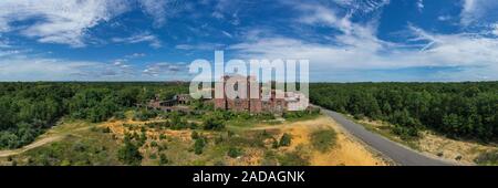 Blick auf abgebrochene Teile der Pilger im Psychiatrischen Zentrum in Brentwood, New York auf Long Island. Stockfoto