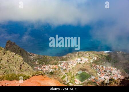 Blick vom Aussichtspunkt Mirador de Abrante, La Guancha, La Gomera, Spanien Stockfoto