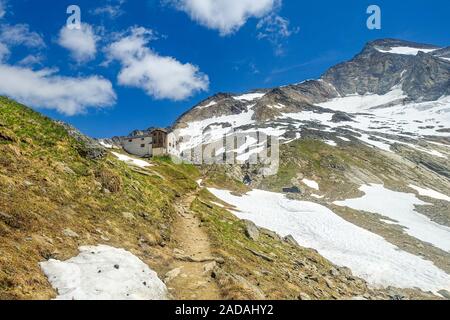 Die riesigen Felsen in den Erdrutsch in der Nähe Wiklen Ötztaler Alpen, Österreich Stockfoto