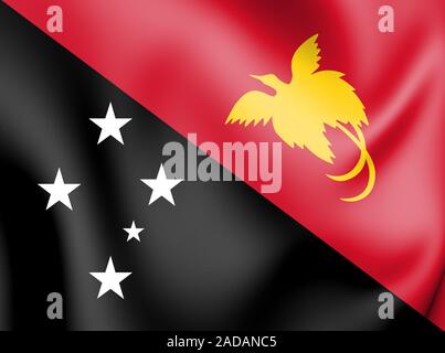 3D-Markierung von Papua-neuguinea. 3D-Darstellung. Stockfoto