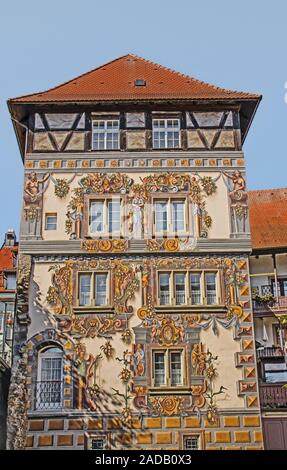 Wohnturm "Zum goldenen Löwen" Konstanz Stockfoto