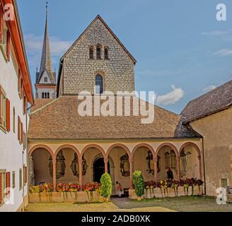 Kreuzgang und Münster Allerheiligen Schaffhausen, Schweiz Stockfoto