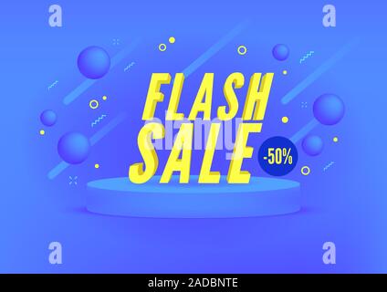 Flash Sale, Online shopping Verkauf Banner Design. Stock Vektor