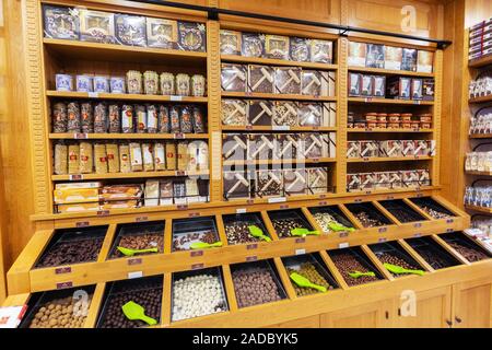 Schokoriegel in Brüssel, Belgien Stockfoto