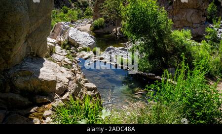 Deep Creek Hot Springs in Kalifornien, USA. Stockfoto