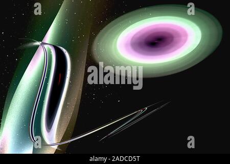 Fraktal Bild: Fancy abstrakte Zeichnung, schwarzen Hintergrund. Stockfoto
