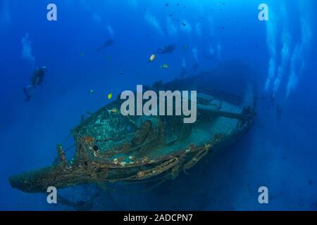 Der karthagische, Lahaina Wahrzeichen, wurde als eine künstliche Riff vor Lahaina, Maui, Hawaii im Dezember 2005 gesunken. Stockfoto