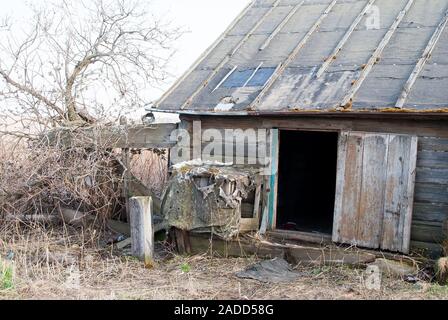 Verlassene alte Haus in Tjumen. Russland Stockfoto