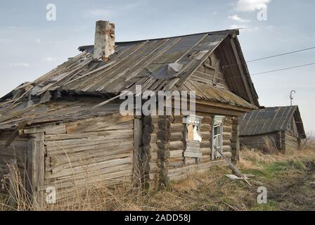 Verlassene alte Haus in Tjumen. Russland Stockfoto