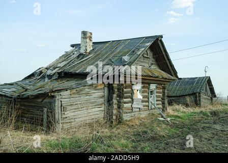 Verlassene alte Haus in Tjumen. Russland Stockfoto