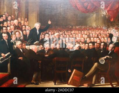 Die Anti-sklaverei-Gesellschaft Convention 1840 von Benjamin Robert Haydon an der National Portrait Gallery, London, UK Stockfoto