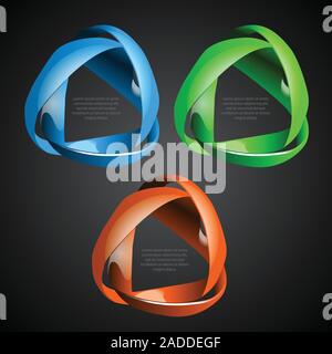 Sammlung von Abstract Bunte Sprechblasen - Kreatives Design Konzept Illustration im frei editierbaren Vektorformat Stock Vektor