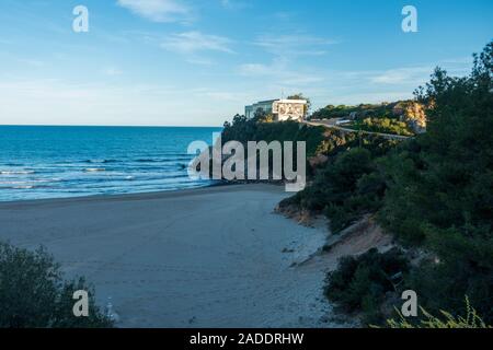 Oropesa del Mar Beach an der Costa Azahar, Spanien Stockfoto