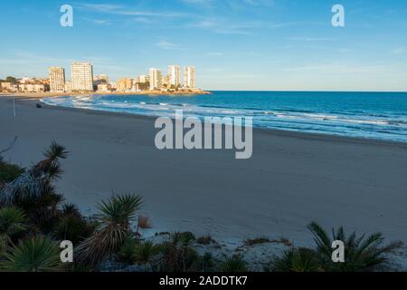 Oropesa del Mar Beach an der Costa Azahar, Spanien Stockfoto