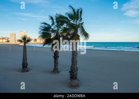 Oropesa del Mar Beach an der Costa Azahar, Spanien Stockfoto