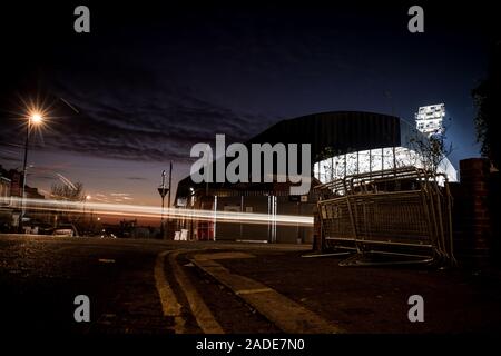 03/12/2019 Der Selhurst Park Stadion, Heimat des Fußballvereins Crystal Palace. Crystal Palace beat Bournemouth bis fünften bis in die Premier League zu bewegen. Stockfoto