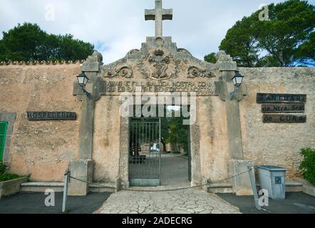 Santuari De Nostra Senyora de Cura, Kloster auf dem Puig de Randa, zwischen Algaida und Llucmajor, Mallorca, Balearen, Spanien Stockfoto