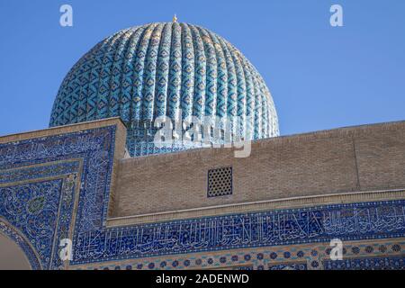 Blue Dome auf dem Emir timur Mausoleum gur-ich-mir-samarkand Usbekistan Stockfoto