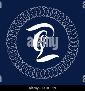 Einzigartige Buchstaben Q kalligrafischen Monogramm für persönliche und Produkt Branding Stock Vektor