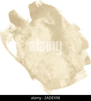 Beige Aquarellfarbe splatter auf weißem Hintergrund Stock Vektor
